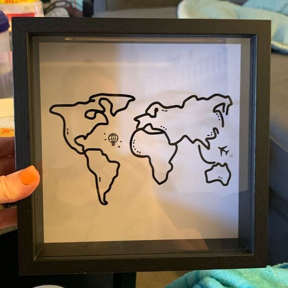 Adventure Archive Box, 8x8 Inch Travel Memory Shadow Box with Slot for Keepsakes - Picture 1 of 5